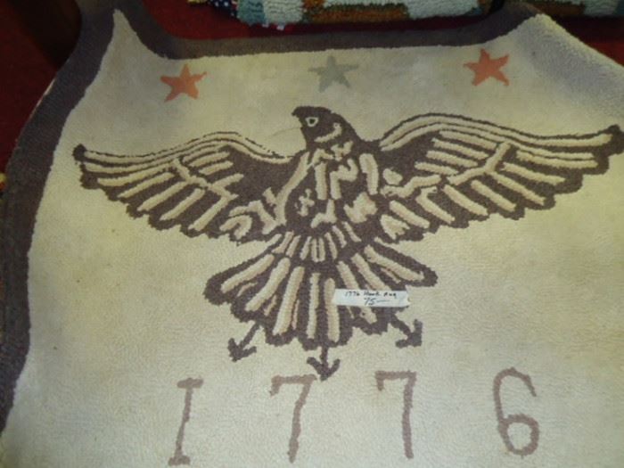 1776 hooked rug 3 x 4