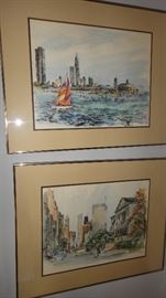 Chicago Water Colors , By Pat Coffman Huss