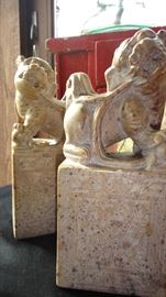 Stone Foo Dogs Book Ends 