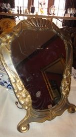 Friedrich Adler Art Nouveau Jugendstil Pewter Mirror, Germany c.1901, Osiris