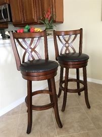 Pair Swivel Bar Stools