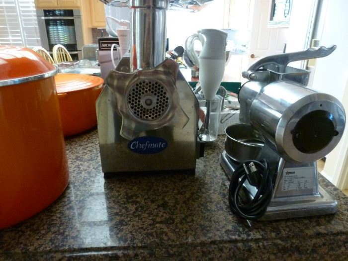 Chefmate professional meat grinder and professional cheese grater
