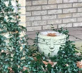 Vintage concrete planters.