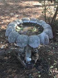 Vintage concrete birdbaths.