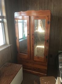 Vintage Cedar Armoire.