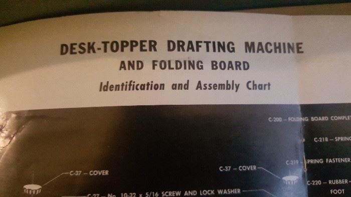 Desk Topper Drafting Machine in Portable Suitcase