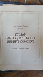 Lyric Opera Program Earthquake Relief