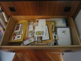 Small part of stamp collection; many first day issues.