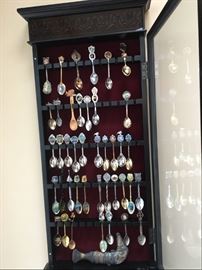 SPOON COLLECTION AND WALL DISPLAY CASE