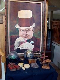 Huge original oil painting of W.C. Fields-not a print!