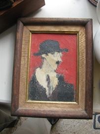great small oil painting of man