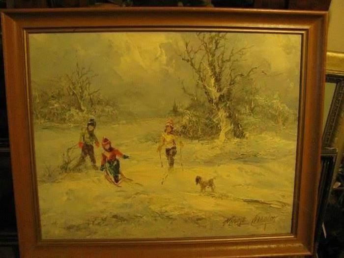 Marie Charlottes signed oil painting