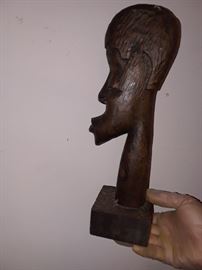 african sculpture, one of a bunch of pieces, this one is signed
