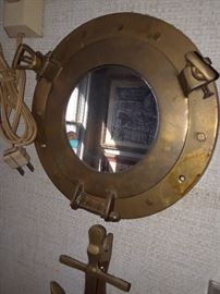 brass ship window or porthole