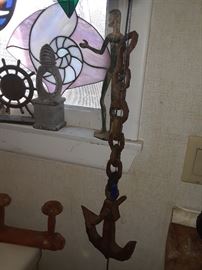 hand made iron chain anchor, many more funky and odd pieces