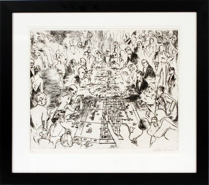 #149 - LEROY NEIMAN LITHOGRAPH 1980, H 21.5", W 25", "GAME OF LIFE"