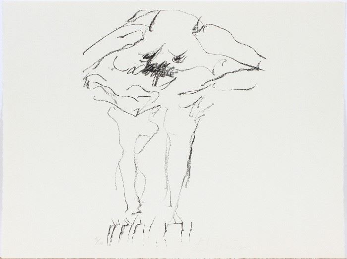 #2001 - WILLEM DE KOONING (AMERICAN 1904-1997), LITHOGRAPH ON PAPER, 1965, H 22", W 17", "CLAM DIGGER"