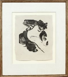 #2002 - WILLEM DE KOONING (DUTCH-AMERICAN 1904-1997), LITHOGRAPH ON WOVE PAPER, 1971, H 15 1/2", W 12 3/4", "WITH LOVE"