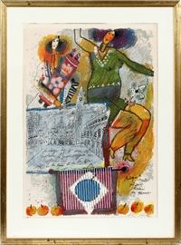 #2356 - THEO TOBIASSE, (FRENCH, 1927-2012), LITHOGRAPH, "MELOPE DE VENISE", H 30", W 20"