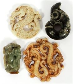 #1285 - ARCHAIC JADE COLLECTION, FOUR PIECES
