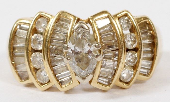 #2095 - DIAMOND AND 14 KT GOLD RING