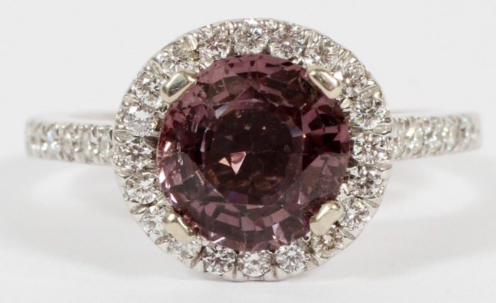 #2254 - 2.30CT NATURAL SPINEL AND .60CT DIAMOND RING, SIZE 6