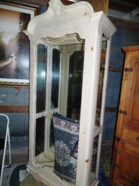 Beautiful hand painted china hutch, all glass shelves available