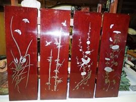 Four panel Asian screen