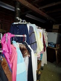 ....several racks of vintage clothing