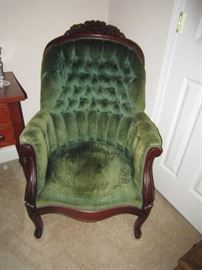 Victorian tufted back armchair