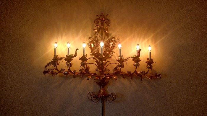 7 light electric sconce