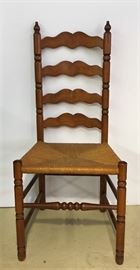 LADDER BACK WITH RUSH SEAT