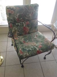 Metal Patio Chair / cushion $ 50.00