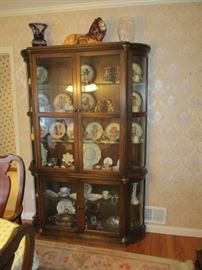 LIGHTED CURIO FILLED