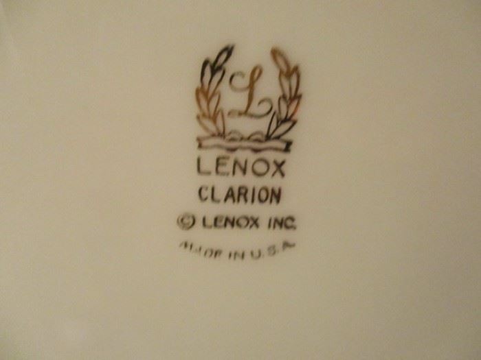 LENOX SERVICE FOR 12 "CLARION" PLUS EXTRAS