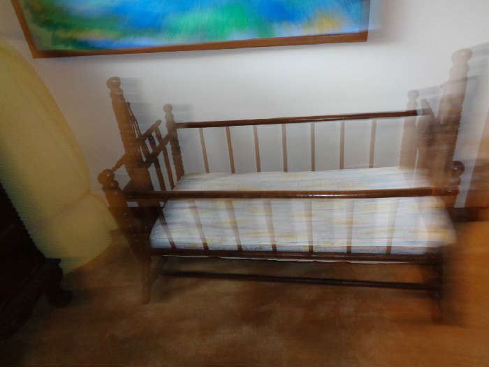 cute vintage baby cradle, perfect for your dolls