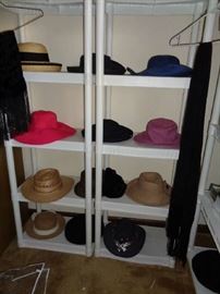 lots of hats, we have some very nice ladies clothing in this sale & costume jewelry