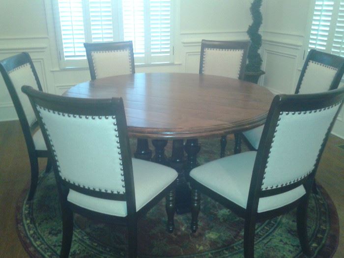 Logan Dining Table and Welcome Home Dining Chairs-Haverty's