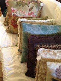 Assorted decorative pillows