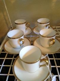 Set of 5 cups and saucers
