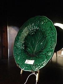 Green Majolica plate