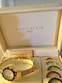 Anne Klein watch with interchangeable faces