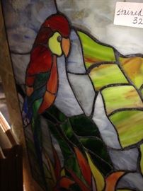 Parrot stain glass