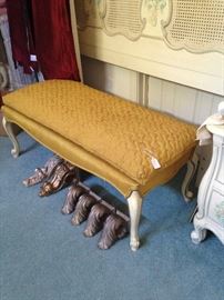 French Provincial bed bench