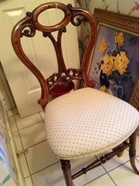 Chair with ornate back