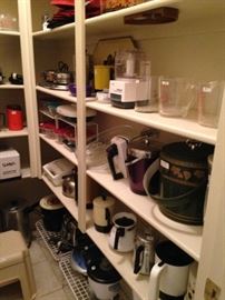 Small appliances, coffee pots, ice buckets, etc.