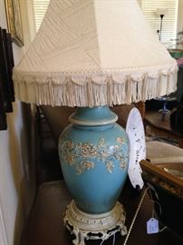 One of two matching lamps