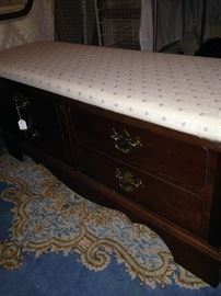 "Virginia Maid" by Lane cedar chest with padded seat