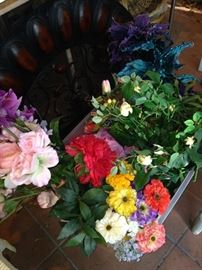 Assorted artificial flowers