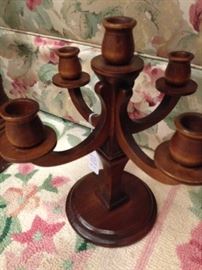 Wooden candle holder